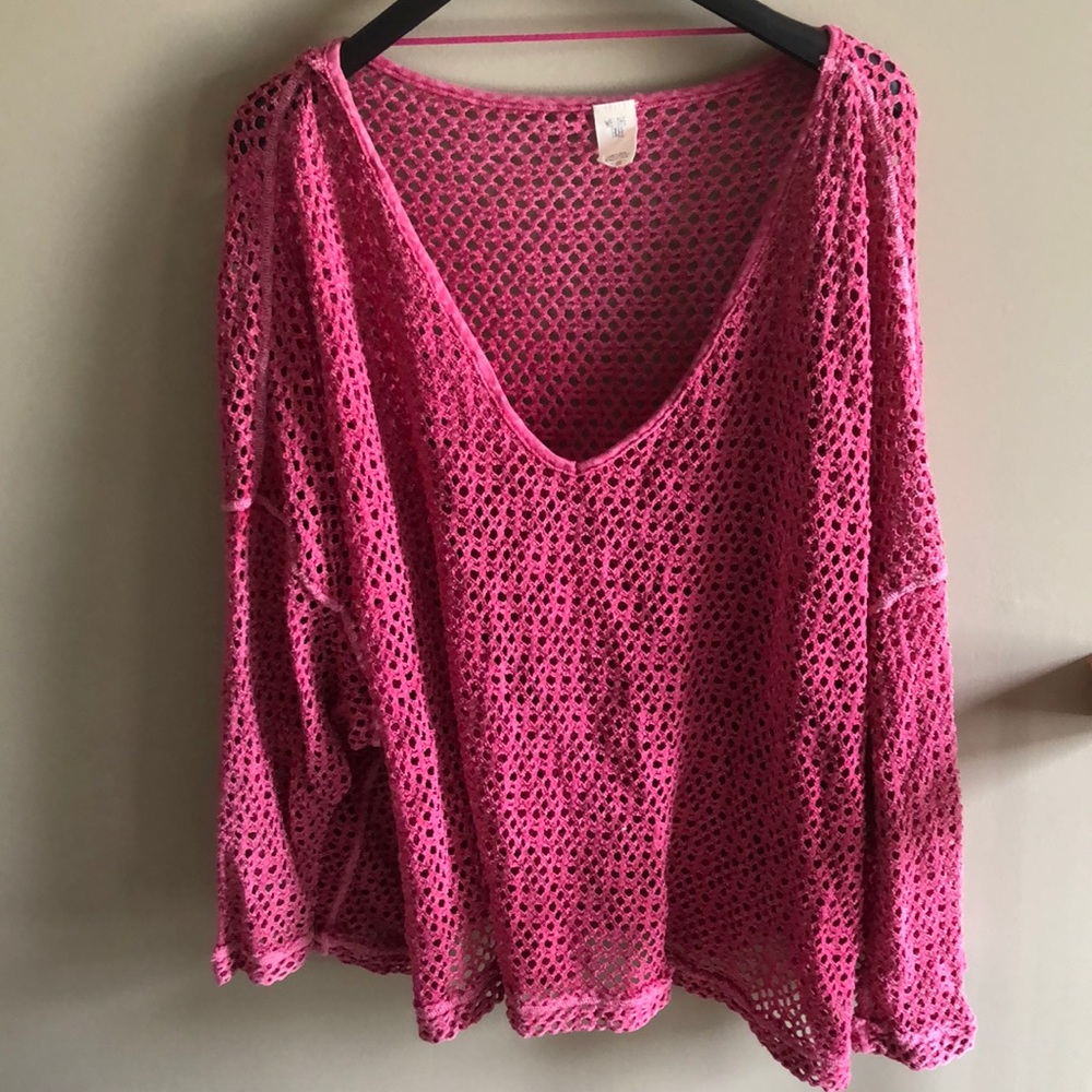 Crotchet free people sweater